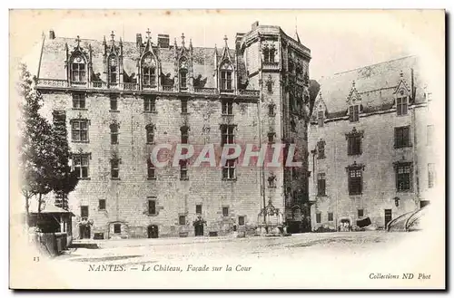 Nantes Cartes postales Le chateau Facade sur la cour