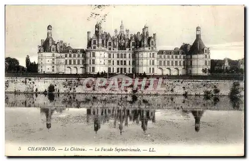 Chambord Cartes postales Le chateau La facade septentrionale