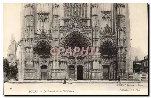 Tours Cartes postales Le portail de la CAthedrale