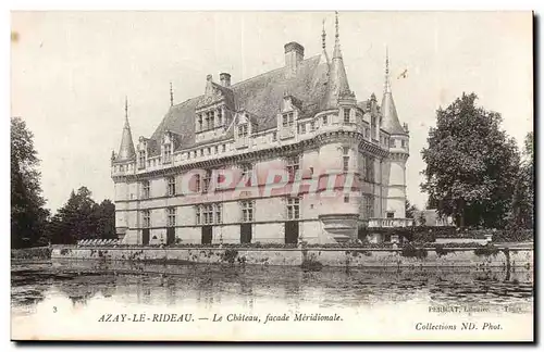 Azay le Rideau Cartes postales Le chateau Facade meridionale