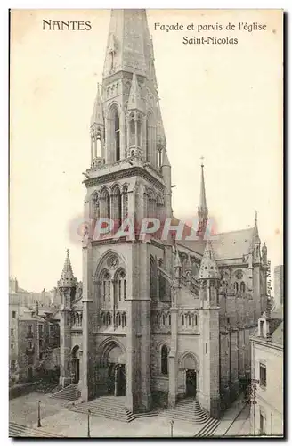 Nantes Ansichtskarte AK Facade et parvis de l&#39eglise Saint Nicolas