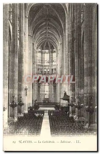 Nantes Ansichtskarte AK La cathedrale Interieur