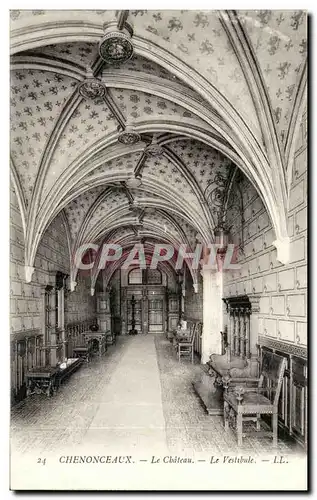 Chenonceaux Cartes postales Le chateau le vestibule