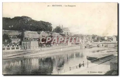 Mayenne Cartes postales Les remparts