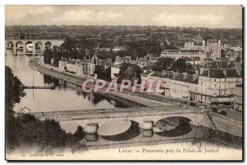 Laval Cartes postales Panorma pris du palais de justice