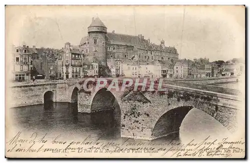 Laval Cartes postales Le pont de la Mayenne et le vieux chateau