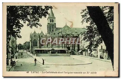 Laval Cartes postales La cathedrale dont l&#39origine remonte au 11eme