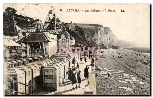 FEcamp Cartes postales Les cabines et la plage