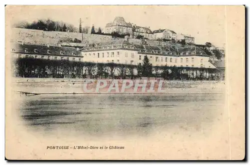 Pontoise Cartes postales L'hotel Dieu et le chateau