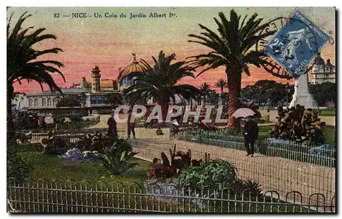 Nice Cartes postales Un coin du jardin Albert 1er