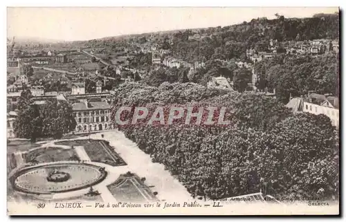 Lisieux Cartes postales Vue a vol d&#39oiseau vers le jardin public