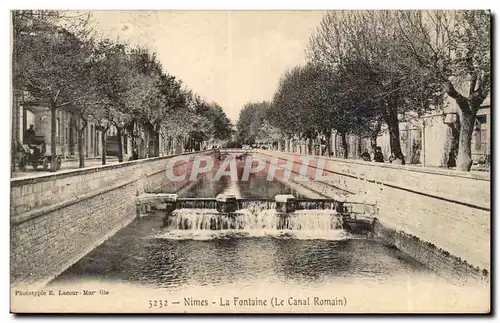 Nimes Cartes postales La fontaine (canal Romain)