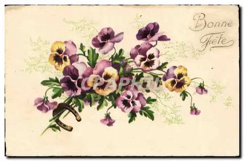 Cartes postales Fantaisie Bonne fete Fleurs