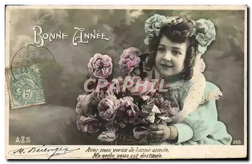 Cartes postales Fantaisie Enfant Bonne annee