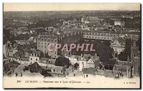 Le Mans Ansichtskarte AK Panorama vers le lycee des garcons