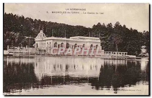 Bagnoles de l&#39orne Cartes postales le casino du lac (vignette Tuberculose)