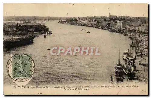 Nantes Cartes postales les quais de la rive droite