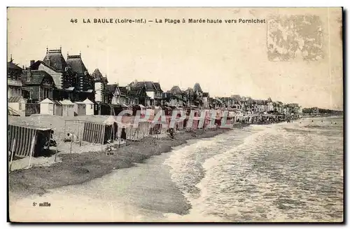 La Baule Ansichtskarte AK La plage a maree haute vers pornichet