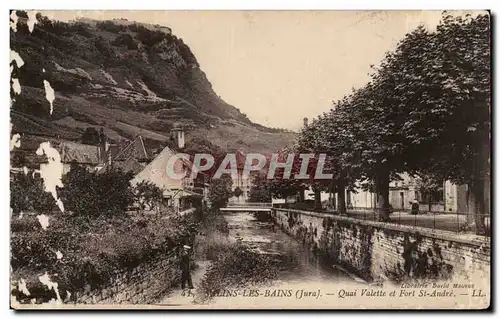 Ansichtskarte AK Salins les Bains Quai Valette et fort Saint Andre