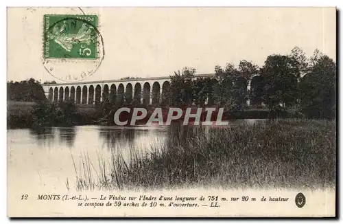 Monts Cartes postales Le viadux sur l&#39Indre