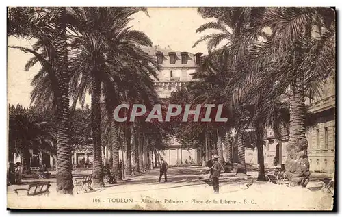 Toulon Cartes postales Allee des palmiers Place de la Liberte