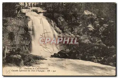 Environs de Cauterets Ansichtskarte AK Cascade superieure du pont d&#39Espagne