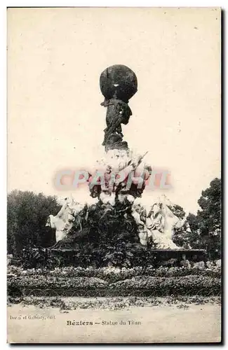 Beziers - Statue du Titan - Cartes postales