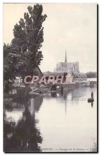 Amiens - Paysage sur la Somme - Ansichtskarte AK