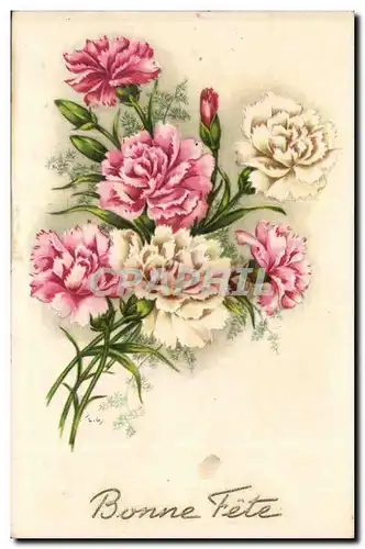 Fantaisie - Bonne Fete - Fleurs - Cartes postales