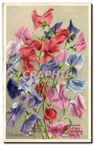 Fantaisie - Bonne Fete - Fleurs - Cartes postales