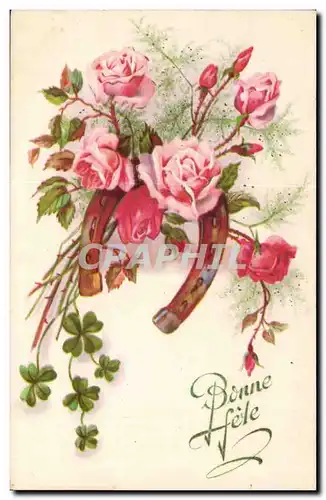 Fantaisie - Bonne Fete - Fleurs - Cartes postales