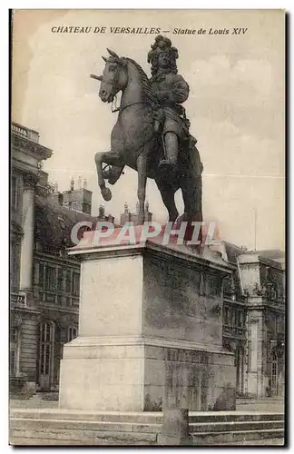 Chateau de Versailles - Statue de Louis XIV - Ansichtskarte AK