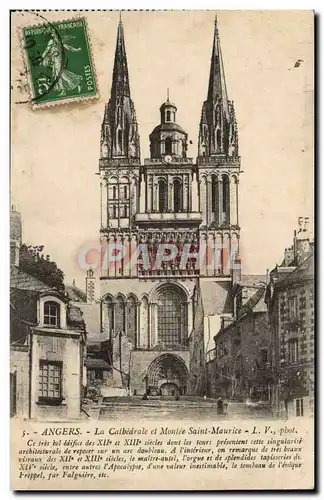 Angers - La cathedrale et Montee Saint Maurice - Ansichtskarte AK