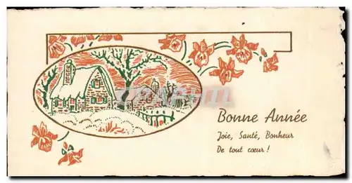 Ansichtskarte AK Fantaise Bonne annee (carte petit format)