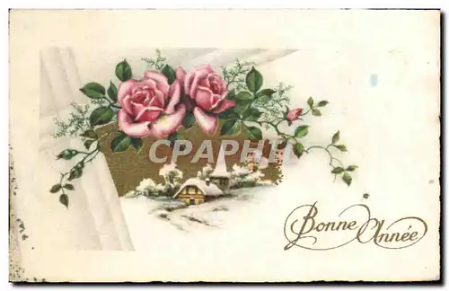 Cartes postales Fantaise Bonne annee (carte petit format)