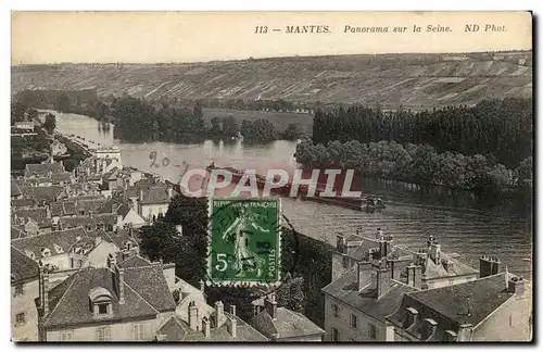 Mantes Cartes postales Panorama sur la Seine