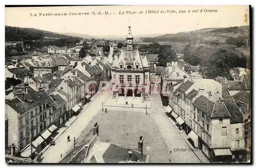 La Ferte sous Jouarre Cartes postales La place de l&#39hotel de ville vue a vol d&#39oiseau