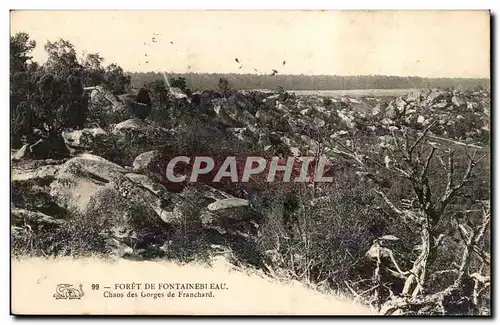 Foret de Fontainebleau Cartes postales Chaos des gorges de Franchard