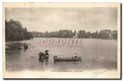 Enghien les Bains Ansichtskarte AK Le lac (barque)