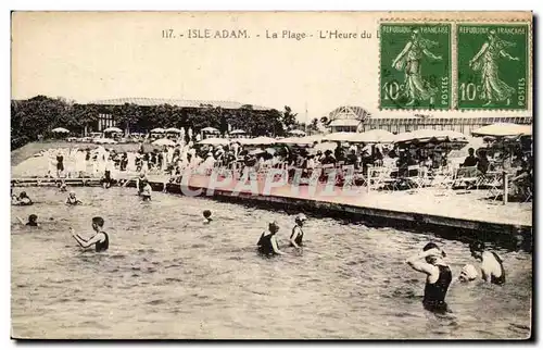 Isle Adam Cartes postales La plage L&#39heure du bain (piscine)