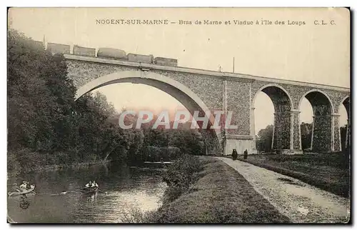 Nogent sur Marne Ansichtskarte AK Bras de MArne et viaduc a l&#39ile aux loups