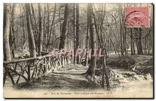 Vincennes Ansichtskarte AK Bois Pont rustique aux minimes