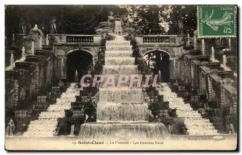 Ansichtskarte AK Parc de Saint cloud La cascade Les grandes eaux