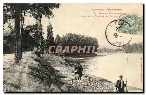 Paysages toulousains Ansichtskarte AK Coin de banlieue Vue sur la GAronne au chemin (pecheurs)