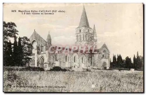 Cartes postales MAgnifique eglise d&#39Aulnay a 3 nefs voutees en berceaux