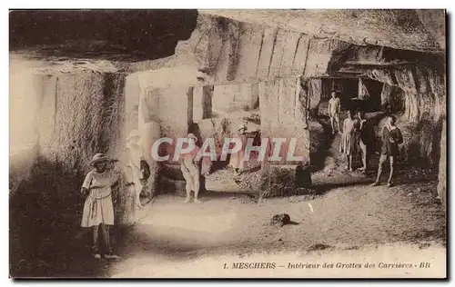 Meschers Cartes postales Interieur des grottes des carrieres (enfants)