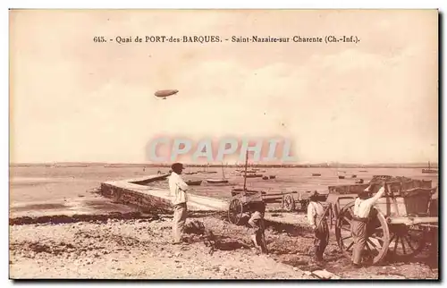 quai du Port des Barques Ansichtskarte AK Saint Nazaire sur charente Pecheurs Dirigeable Zeppelin TOP