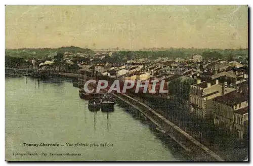 Tonnay Charente Ansichtskarte AK Vue generale prise du pont