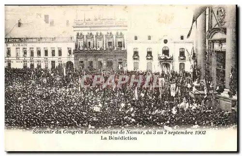 Belgie Belgique Ansichtskarte AK Souvenir du congres eucharistique de Namur du 3 au 7 septembre 1902 La benedicti