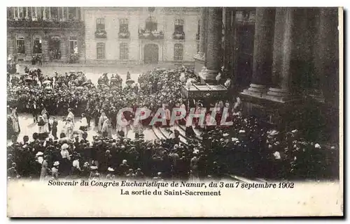 Belgie Belgique Souvenir du congres eucharistique de Namur 3 au 7 septembre 1902 Sortie du saint sac